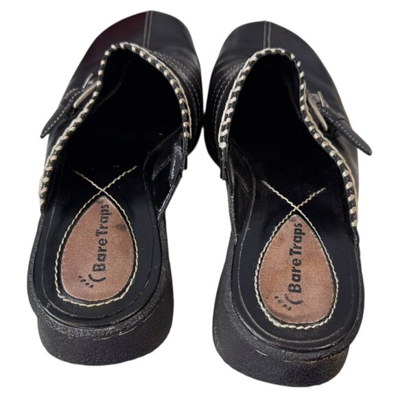 WOMEN'S BARE TRAPS‎ BLACK SLIP ON CLOG CASUAL SHOE SIZE US 7.5M - Picture 3 of 5